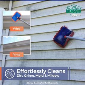img 2 attached to 🧹 CHOMP Microfiber Gutter Cleaner Tool: The Ultimate Solution for Cleaning Rain Gutters, Siding, and Metal Trim - Quickly Eliminate Black Streaks, Mold, Mildew, Algae, Dirt, and More!