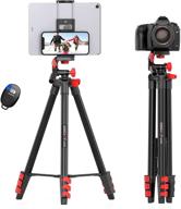 📸 kingjoy 52" штатив для телефона и камеры, видеоштатив dslr с держателем для планшета/телефона, пультом ду, сумкой - идеально подходит для записи видео в tiktok, фотографии и путешествий логотип