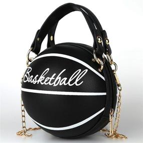 img 3 attached to QiMing Basketball Handbags: Stylish Spherical Shoulder Women's Handbags & Wallets