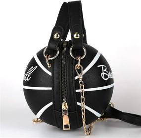 img 2 attached to QiMing Basketball Handbags: Stylish Spherical Shoulder Women's Handbags & Wallets