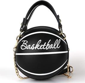 img 1 attached to QiMing Basketball Handbags: Stylish Spherical Shoulder Women's Handbags & Wallets