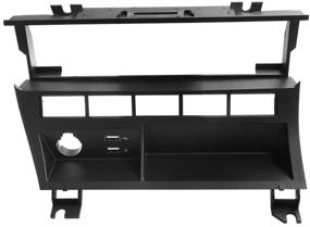 img 4 attached to 🔊 DYNAVIN E46 Double DIN Stereo Dash Kit with HVAC Relocation Bracket - Individual Row Style for BMW 1998-2006 3-Series