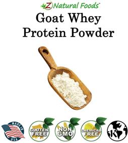 img 1 attached to 🐐 Premium Unflavored Goat Whey Protein Concentrate - Grass Fed in USA - High BCAA Content - Hormone & Antibiotic Free - 100% Pure - Gluten Free - Non GMO - Kosher Certified - 1 lb