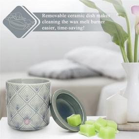 img 2 attached to 🕯️ Bobolyn Geometry-Cyan-Blue Electric Wax Melt Warmer: 3-in-1 Fragrance Melter for Home, Office, Bedroom, Living Room Decor