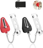 latrent portable door lock - heavy duty 2 pack for hotel, apartment, home, bedroom, school - extra safety, privacy, and protection against unauthorized entry логотип