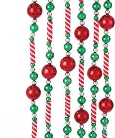 img 1 attached to 🍬 8-Foot Kurt Adler Red, White, and Green Candy Bead Garland (Model H2043)