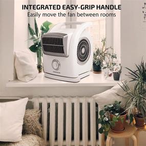 img 1 attached to 🔌 Ovente Portable Electric 15.4 Inches 90° Oscillating 45° Pivoting Head 3 Speeds Floor Fan with Manual Knob, Low-Noise Technology, Easy Clean Filter, Cool Air Breeze for Indoor, Bedroom, Home, Office - White (BF74W)