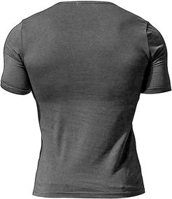 img 2 attached to Romwe Henley Shirt Sleeve Lightweight Men's Clothing and Shirts