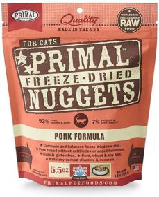 img 2 attached to Primal Freeze Dried Cat Food Nuggets, 5.5 oz Pork - Made in USA, Raw Diet, Grain Free Topping/Mixing Solution