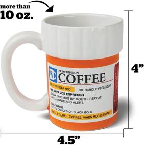 img 1 attached to BigMouth Inc. Prescription Coffee Mug: Hilarious Pill Bottle Shape, 12 oz Ceramic Cup for Home or Office; Perfect Gift!