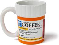 bigmouth inc. prescription coffee mug: hilarious pill bottle shape, 12 oz ceramic cup for home or office; perfect gift! logo