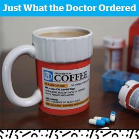 img 2 attached to BigMouth Inc. Prescription Coffee Mug: Hilarious Pill Bottle Shape, 12 oz Ceramic Cup for Home or Office; Perfect Gift!