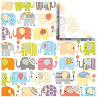 jillson roberts premium printed tissue paper - 24 sheets, 15 designs - baby shower elephant parade logo