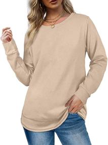 img 3 attached to Sweatshirts Women Sleeve Casual Ribbed Outdoor Recreation in Hiking & Outdoor Recreation Clothing