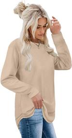 img 2 attached to Sweatshirts Women Sleeve Casual Ribbed Outdoor Recreation in Hiking & Outdoor Recreation Clothing