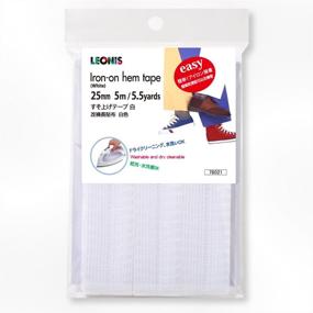 img 4 attached to 👚 LEONIS White Polyester Iron-On Hem Clothing Tape - 1" x 5.5yd (25mm x 5m) - Product Code: 78021