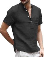 👕 stylish summer henley shirts: must-have x large men's clothing for shirts by enjoybuy logo