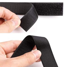 img 1 attached to 🔒 10Meters Length Black Fastening Fabric: Efficient and Versatile Solution for Secure and Stylish Applications