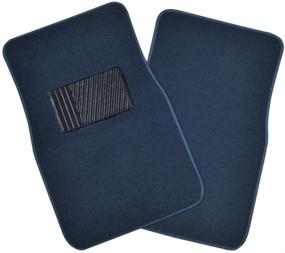 img 3 attached to 🔵 BDK Classic Carpet Floor Mats - Universal Fit, Front & Rear with Heelpad (Blue) - MT-100-BL