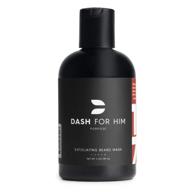 dash for him exfoliating beard wash - revitalize & hydrate your beard with 4 oz bottle logo