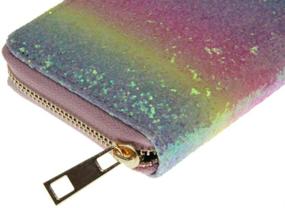 img 2 attached to 🧜 Sparkling Mermaid Wallets: Trendy Glitter Rainbow for Women's Handbags & Wallets