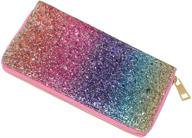 🧜 sparkling mermaid wallets: trendy glitter rainbow for women's handbags & wallets logo