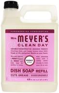 cruelty free 48 oz peony scent liquid dish soap refill by mrs. meyer's clean day logo