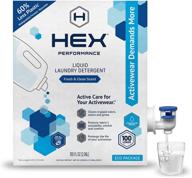 🌿 hex performance eco package liquid laundry detergent: fresh & clean, 100 loads for activewear – eco-friendly and concentrated formula logo