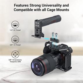 img 2 attached to SmallRig Top NATO Handle with Quick Release Rail Handgrip - 2084: Rubber for DSLR Camera Cage