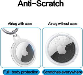 img 1 attached to Get a Fluorescent Set of 4 Soft TPU Cases for Apple AirTags - Protective, Lightweight, and Waterproof with Key Ring for Convenient Tracking and Security