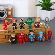 🎉 supercharge your party with 12pcs the avengers cake topper - perfect superhero decor for children's birthday parties and showers! логотип