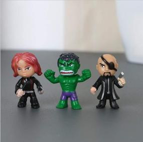 img 1 attached to 🎉 Supercharge Your Party with 12PCS The Avengers Cake Topper - Perfect Superhero Decor for Children's Birthday Parties and Showers!