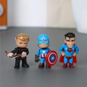 img 2 attached to 🎉 Supercharge Your Party with 12PCS The Avengers Cake Topper - Perfect Superhero Decor for Children's Birthday Parties and Showers!