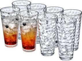 img 3 attached to 🥶 Amazing Abby - Iceberg - 24-Ounce Plastic Tumblers (Set of 8), Clear Plastic Drinking Glasses, BPA-Free, Shatter-Proof, Dishwasher-Safe