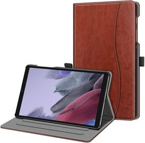 img 4 attached to Fintie Samsung Galaxy Tab A7 Lite 8.7 inch 2021 Case - Multi-Angle Viewing Smart Stand Back Cover with Pocket, Brown