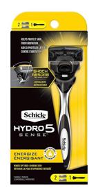 img 4 attached to 💪 Optimized for SEO: Schick Hydro 5 Sense Energize Razor - Shock Absorb Technology for Men, 1 Handle + 2 Refills