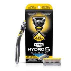 img 3 attached to 💪 Optimized for SEO: Schick Hydro 5 Sense Energize Razor - Shock Absorb Technology for Men, 1 Handle + 2 Refills