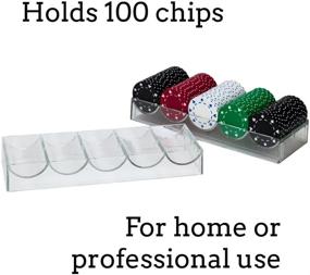 img 1 attached to 🎱 Brybelly Clear Acrylic Chip Rack - Organizes and Stores 100 Poker Chips