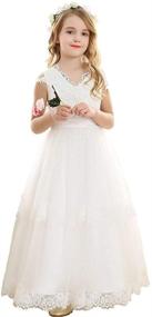 img 4 attached to 🎀 Bow Dream Vintage Girls' Clothing for Birthdays and Communions