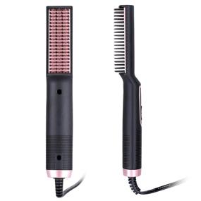 img 4 attached to 🔥 FrRasun Beard Straightening Comb: Anti-Scald 3 in 1 Hair Straightener for Men, Perfect for Travel