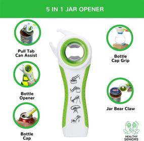 img 1 attached to 🔧 EasyTwist Jar Opener Set - Effortless Jar Opening Solution for Arthritis, Weak or Rheumatoid Hands