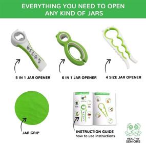 img 3 attached to 🔧 EasyTwist Jar Opener Set - Effortless Jar Opening Solution for Arthritis, Weak or Rheumatoid Hands