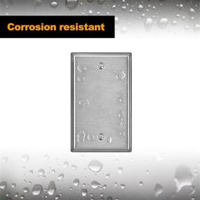 img 2 attached to 🔌 10 Pack of Durable Anti-Corrosion Stainless Steel Wall Plates with Plastic Film - Best Choice for Outlet Covers!