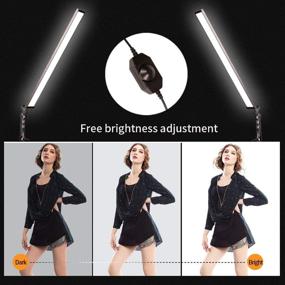 img 1 attached to 📸 GIJUANRING Комплект светильников LED Video Light 72W с возможностью регулирования яркости для фотографии, комплект осветительных приборов 5600K для съемки в студии на камеру, профессиональный светодиодный светильник с штативом