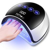 💅 gel uv led nail lamp: fast curing nail dryer with 39 light beads, 4 timer settings, auto sensor & lcd display - perfect for salon & home use logo