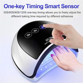 img 1 attached to 💅 Gel UV LED Nail Lamp: Fast Curing Nail Dryer with 39 Light Beads, 4 Timer Settings, Auto Sensor & LCD Display - Perfect for Salon & Home Use