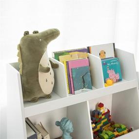 img 1 attached to 📚 Haotian KMB19-W: Ultimate White Kids Bookcase and Storage Display for Organizing Books and Toys