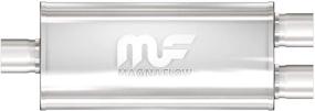 img 1 attached to 🚗 MagnaFlow 12158 Oval Center/Dual Straight-Through Performance Muffler: High-Performance Satin Finish Exhaust (5in x 8in)