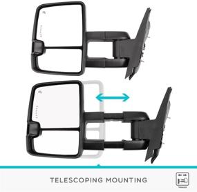img 3 attached to 🔌 YITAMOTOR Зеркала для буксировки - Совместимые с Chevy GMC, Нагреваемые электроприводом с LED-стрелкой сигнального света и обратными огнями - Замена для Silverado 2008-2013 Sierra все модели и Sierra New Body Style 2007