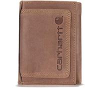 💼 carhartt leather trifold wallet: a stylish and functional men's accessory for wallets, card cases & money organizers logo